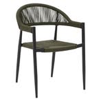 Stoel | VOLGA | Aluminium Rotan/Aluminium | Green | Zwart, Verzenden