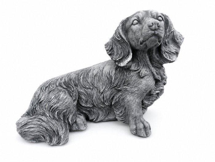 Beeld, beautiful finished statue dachshund long hair - 25 cm, Antiek en Kunst, Kunst | Designobjecten