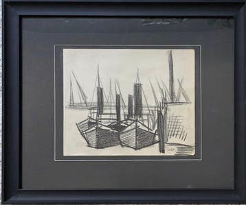 Siep Van Den Berg (1913-1998) - Boten in friesland