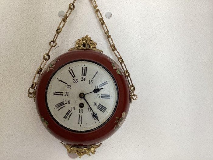 Wandklok - IJzer - 1900-1910, Antiquités & Art, Antiquités | Horloges