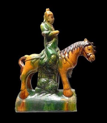 Oud-Chinees - Grote nokpan - krijger - Ming-dynastie, Verzamelen