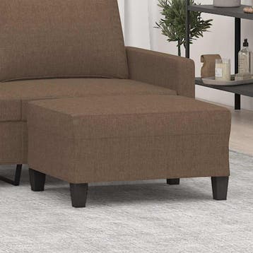 vidaXL Voetenbank 70x55x41 cm stof bruin, Verzenden, Nieuw