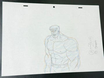 Marvel - Originele tekenfilmtekening van Hulk - X-Men (TV