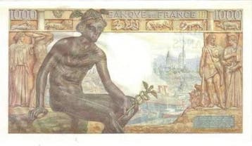 1 000 Francs France Fay 40/03 1000 Francs Deesse Demeter..., Verzenden, België