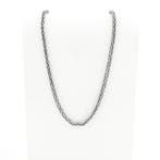 Zilveren robuuste koningsschakel ketting, Handtassen en Accessoires, Kettingen, Ophalen of Verzenden, Gebruikt, Overige kleuren