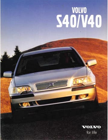 2001 VOLVO S40 | V40 BROCHURE ENGELS, Nieuw