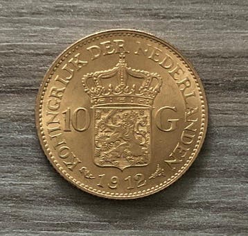 Nederland. Wilhelmina. 10 Gulden 1912