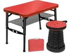 Veiling - FIEMACH Draagbare Camping klaptafel met klapkruk, Caravans en Kamperen, Nieuw
