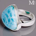 Uitzonderlijke Larimar-edelsteen - Natuurgetrouw meesterwerk