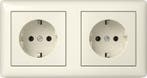 Gira Standaard 55 Dubbele SCHUKO Stopcontact Met Frame -, Verzenden, Nieuw