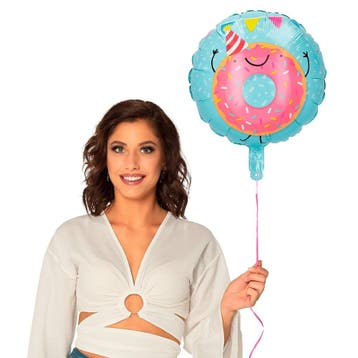 Helium Ballon Donut Dubbelzijdig 45cm, Hobby en Vrije tijd, Feestartikelen, Verzenden, Nieuw