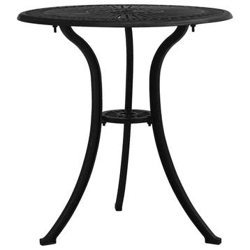 vidaXL Tuintafel 62x62x65 cm gietaluminium zwart, Verzenden, Nieuw
