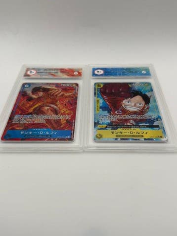 Bandai - 2 Graded card - One Piece - Monkey D. Luffy - Graad, Nieuw