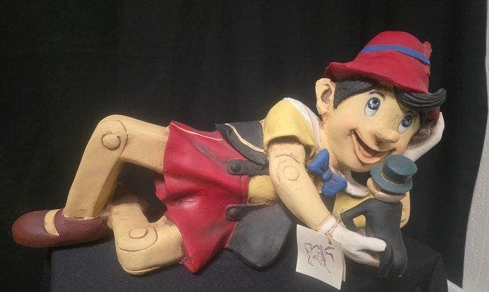 Pinocchio - 1 Statue ancienne de Pinocchio et de Jiminy, Collections, Disney