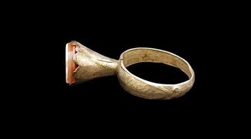 Islamitisch Zilver Intaglio Ring - 35 mm (Zonder
