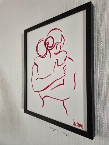 Liesens - Hold me tied (Handpainted on white canvas met