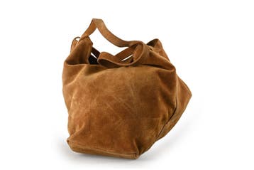 Manfield Schoudertas Bruin, Handtassen en Accessoires, Tassen | Damestassen, Verzenden, Gebruikt, Bruin