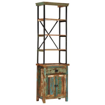 vidaXL Hoge kast 55x30x180 cm massief gerecycled hout, Huis en Inrichting, Verzenden, Nieuw