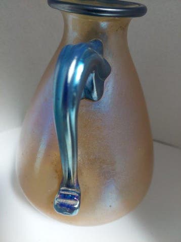 Loetz - Balustervaas - Glas - Silberiris