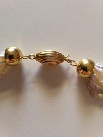 Collier - 18 carats Or jaune, Pearl Perle