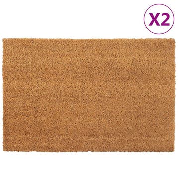 vidaXL Deurmatten 2 st 40x60 cm getufte kokosvezel naturel, Verzenden, Nieuw