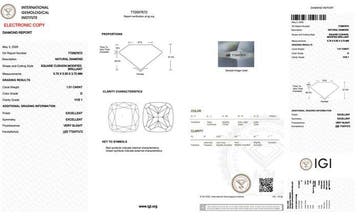 1 pcs Diamant (Natuurlijk) - 1.01 ct - Carré - D (kleurloos), Nieuw