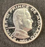 Monaco. 1 Franc 1960 Rainier III. Essai en argent (Zonder, Postzegels en Munten