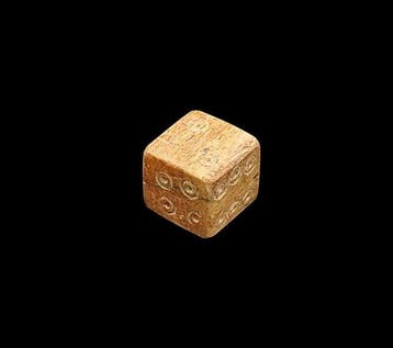 Oud-Romeins Been Dobbelstenen Gooien - 10 mm (Zonder