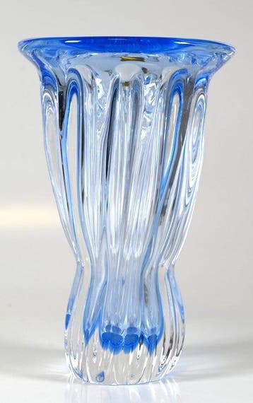 Egermann - Vaas - Kristal - Massieve Lichtblauw