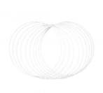 Metalen ring Wit gelakt 25 cm doos 10 stuks