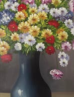 Le Van H (1972) - Petites fleurs des Champs 80 60 cm.