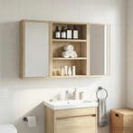 vidaXL Badkamer wandkast Sonoma Eik 40 x 10 x 50 cm, Verzenden
