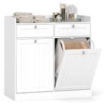 2dekans | Coast Badkamerkast met Wasmand Wit – 79 x 40 x 80, Ophalen of Verzenden