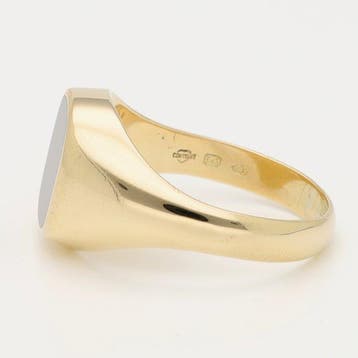 Ring - 14 karaat Geel goud - Onyx