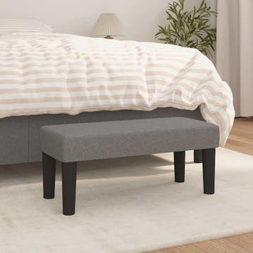 vidaXL Bankje 70x30x30 cm stof donkergrijs, Verzenden, Nieuw