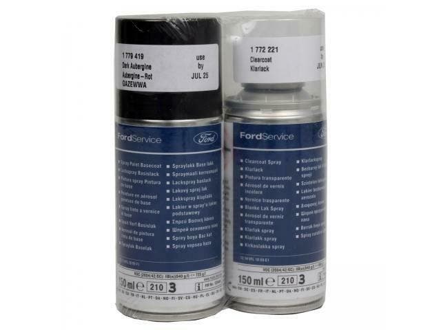 ORIGINELE Ford verfspuit AUBERGINE RED + blanke lak 150ml 17, Auto diversen, Autogereedschap, Ophalen of Verzenden