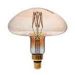 LED Filament lamp 8W XXL Paddestoel E27 Goud Glas Dimbaar, Verzenden, Nieuw, E27 (groot)