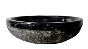 Sanifun Waskom Lurdes orthoceras marmer zwart, Ophalen of Verzenden, Nieuw, Overige typen