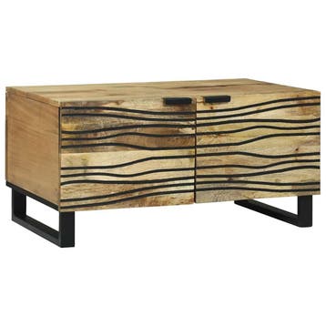 vidaXL Salontafel Naturel 80 x 50 x 40 cm Bewerkt hout, Verzenden