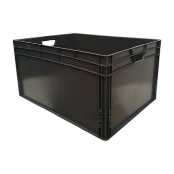 Stapelbak 800x600x420 mm donkergrijs pp kunststof nieuw, Ophalen of Verzenden