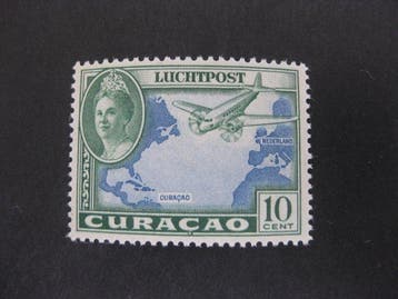 Curaçao 1942 - Luchtpostzegels Koningin Wilhelmina met, Gestempeld