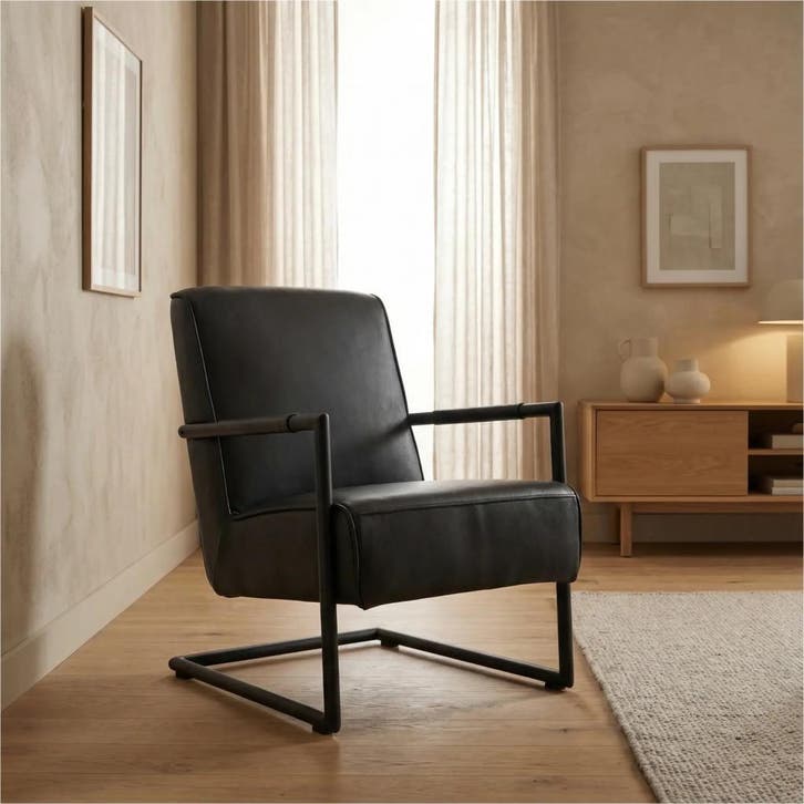 Leren fauteuil Lodge, Maison & Meubles, Fauteuils, Enlèvement ou Envoi