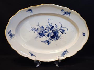 Meissen - Schaal - antieke ovale schaal 41,0 × 28,5 cm, 5 ×