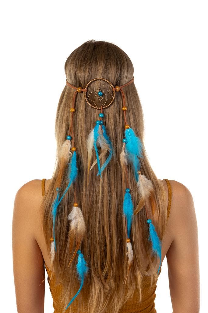 Hoofdband Veren Blauw Bruin Ibiza Hippie Indiaan Haarband Ve, Vêtements | Femmes, Costumes de carnaval & Vêtements de fête, Enlèvement ou Envoi