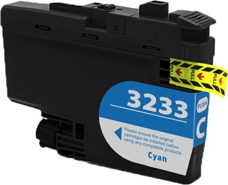 Huis-Merk  BROTHER LC-3233 Cyan + Chip 16ml 247print, Computers en Software, Printerbenodigdheden, Nieuw, Verzenden