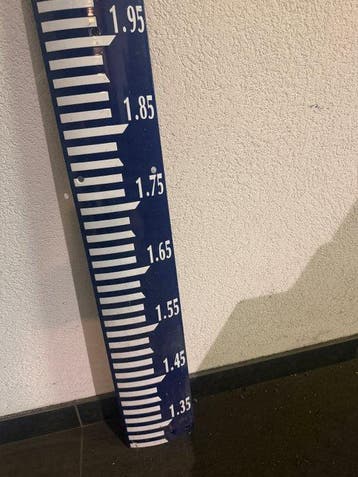 Waterschapspeilbord Rivierenland - Emaille bord - IJzer