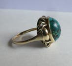 Bague - 14 carats Or jaune - 8.00ct. tw. Turquoise - Art
