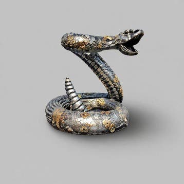 Statue, slang pyton steampunk - 22.5 cm - polyrésine
