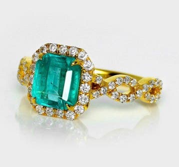 Zonder minimumprijs - Ring - 14 karaat Geel goud - 2.10ct.