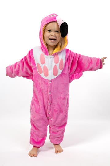 KIMU® Onesie Flamingo Baby Pakje 62-68 Flamingopak Kostuum R, Ophalen of Verzenden
